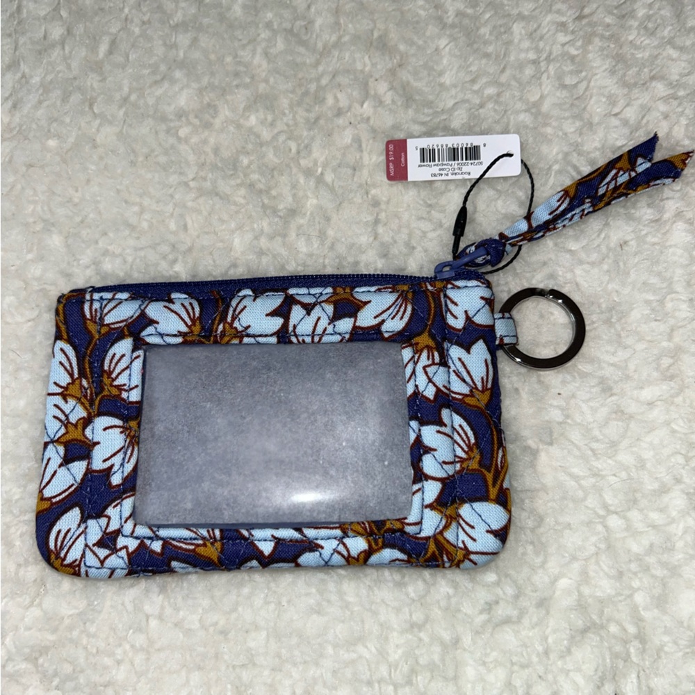 Vera Bradley Zip ID Case Pawpaw Flower in Cotton NWT - Picture 3 of 4